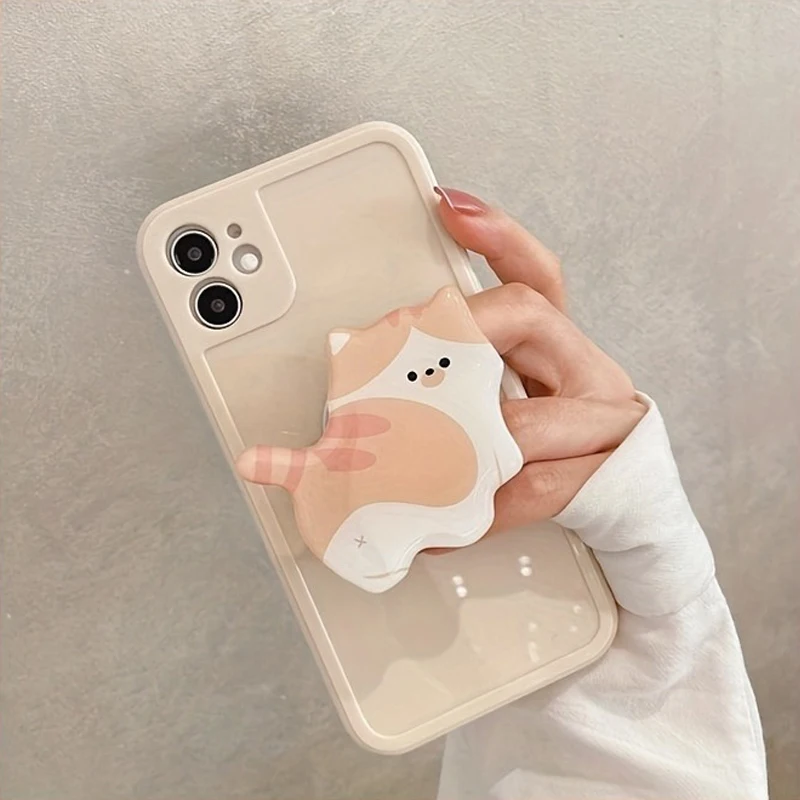 Pop Socket Grip - Korean Cute Cartoon Kitten Acrylic Phone