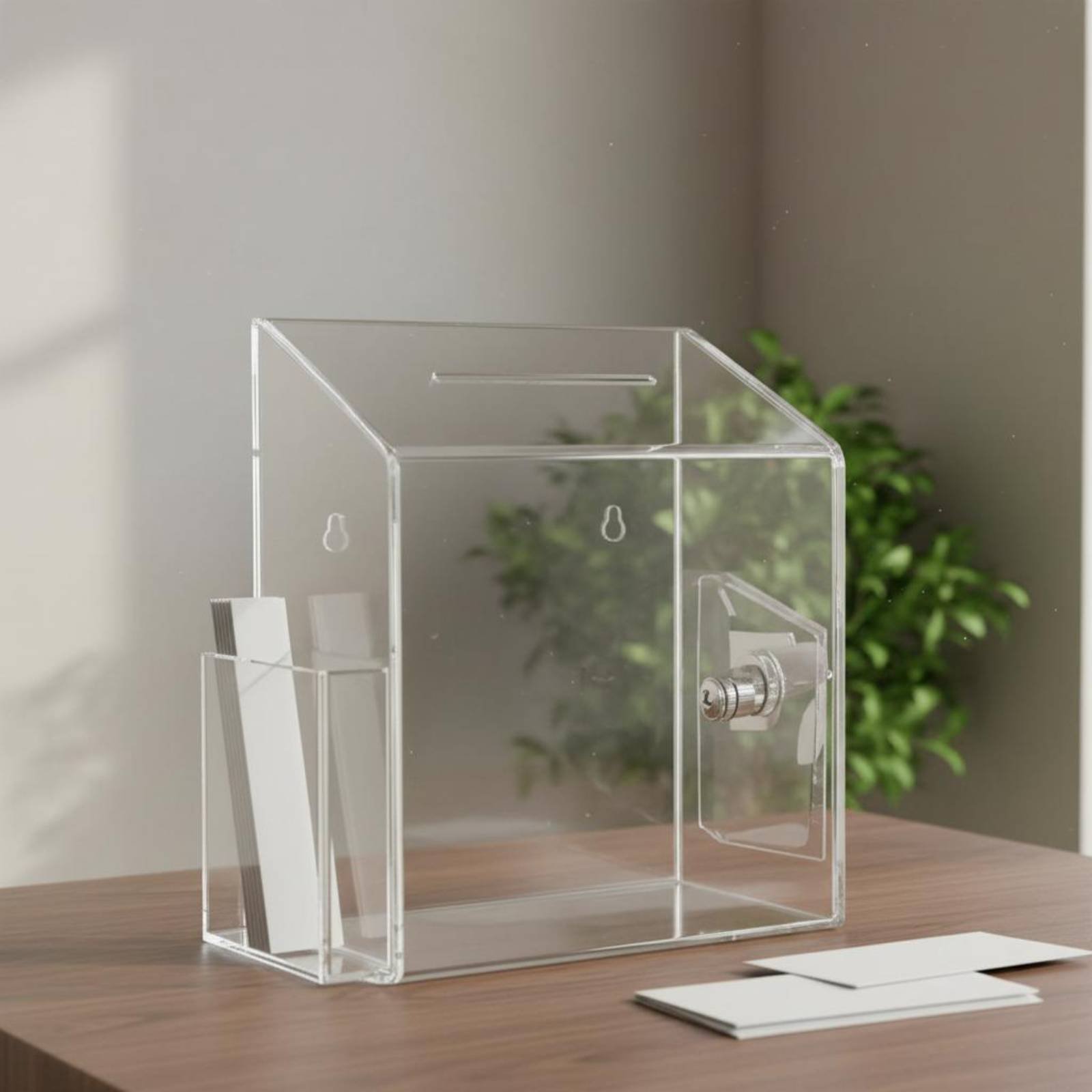 Phone Accessories Company - Acrylic Donation Charity Box With Lock