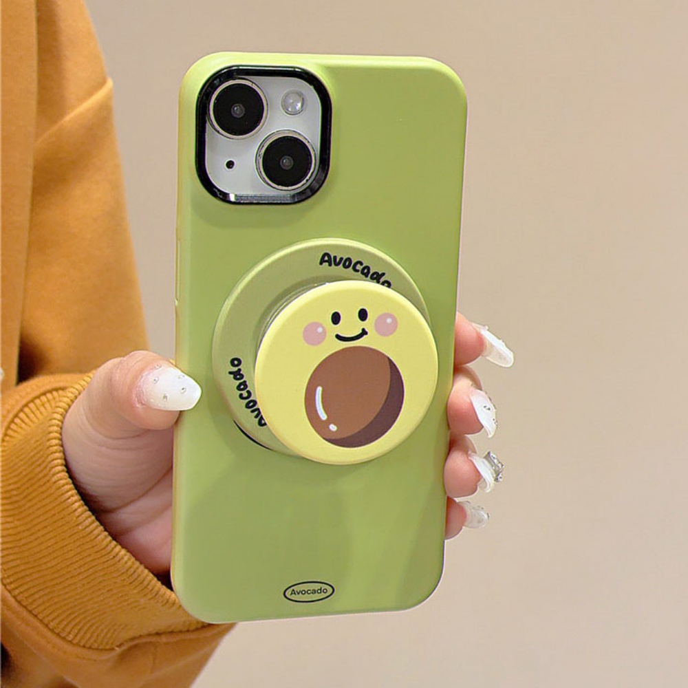 Pop Socket Grip - Korean Cute Avocado Magnetic Phone Holder