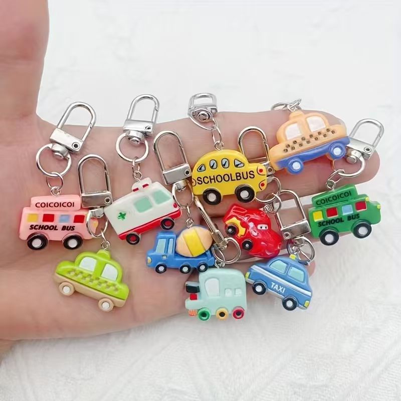 Phone Accessories For Car - 10pcs resin cartoon car keychain, suitable
