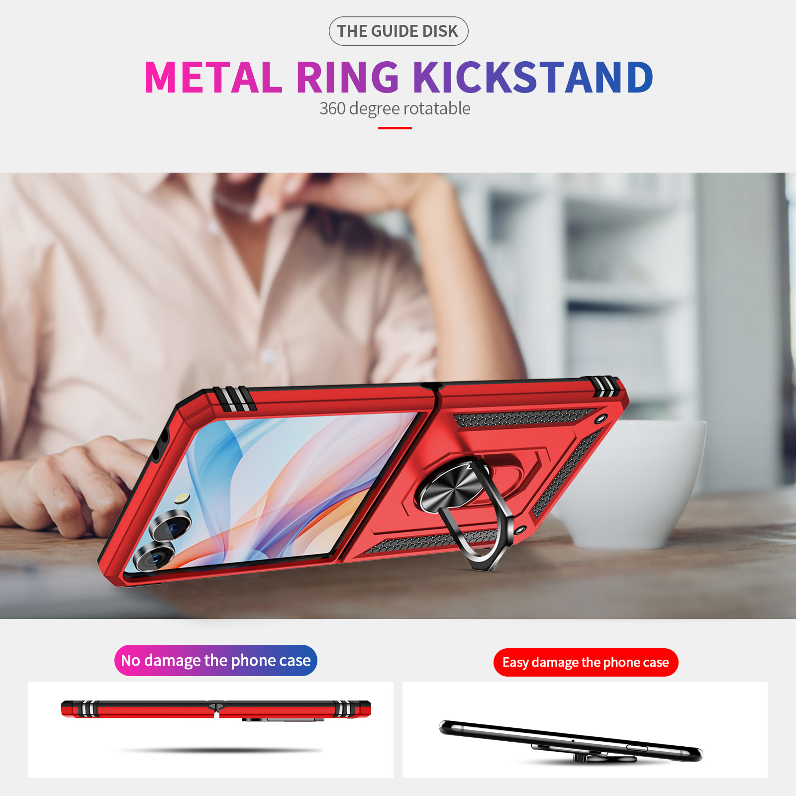 Military-grade Shockproof Phon - Phone Accessories Ring Holder 评论和价格