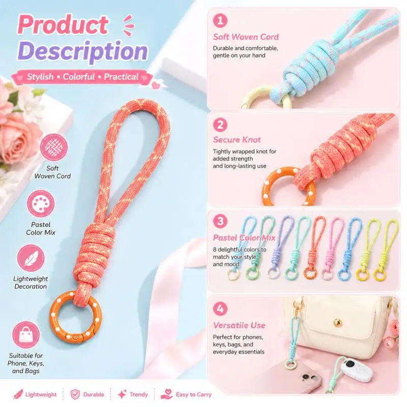 Hand Woven Keychain For Mobile - Phone Accessories For Car 评论和价格