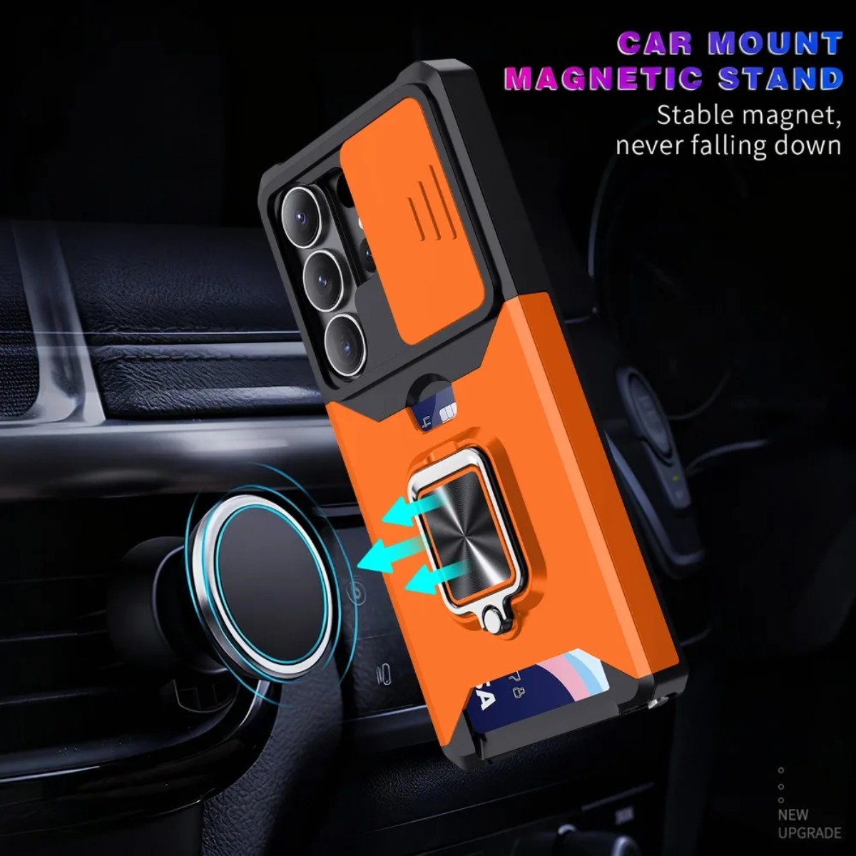 Card Slot Ring Holder Phone Ca - Phone Accessories Ring Holder 评论和价格