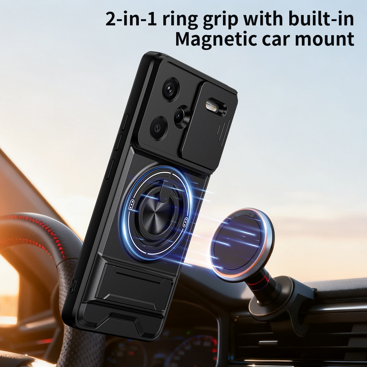Lens Slide Camera Phone Case f - Phone Accessories Ring Holder 评论和价格