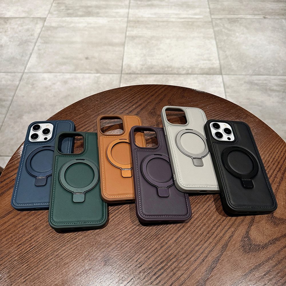 PU Leather Magnetic Case for A - Phone Accessories Ring Holder 评论和价格