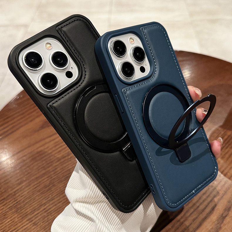 PU Leather Magnetic Case for A - Phone Accessories Ring Holder 评论和价格