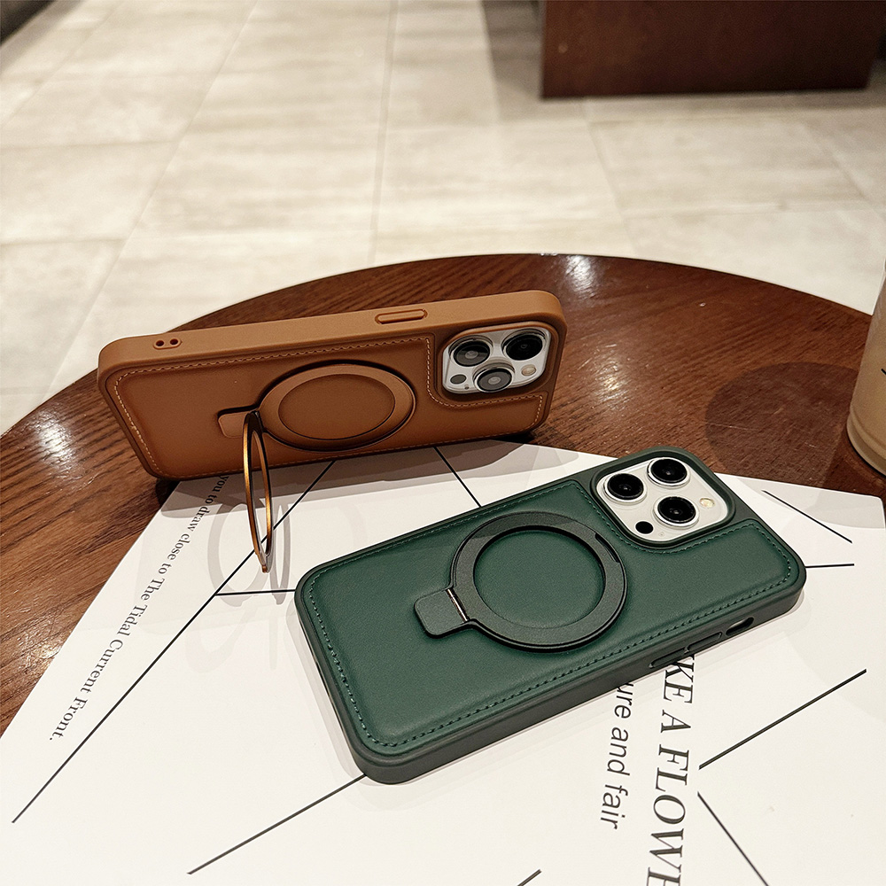 PU Leather Magnetic Case for A - Phone Accessories Ring Holder 评论和价格