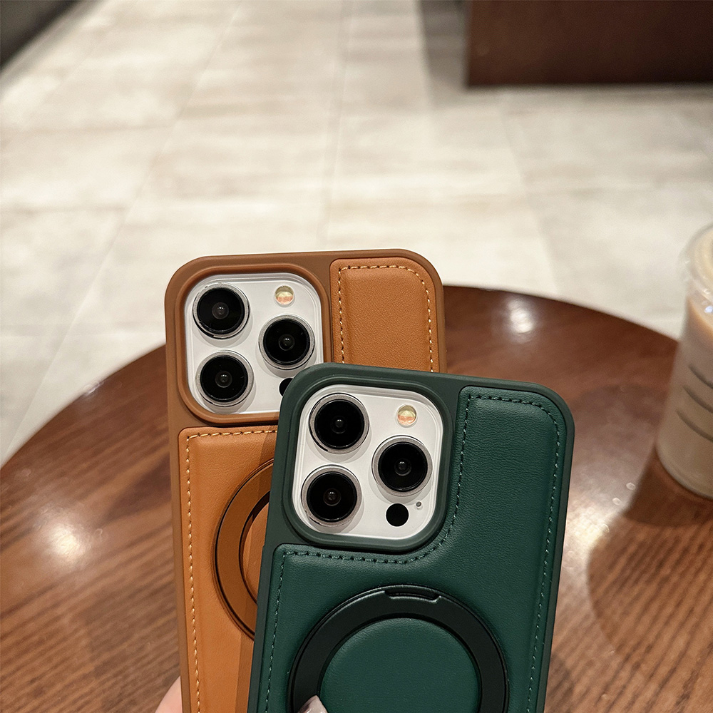 PU Leather Magnetic Case for A - Phone Accessories Ring Holder 评论和价格